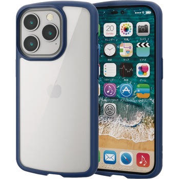 PM-A22CTSLFCNV iPhone14 Pro ケース カバー ハイブリッド 耐衝撃 衝撃吸収 軽量 薄型 背面クリア エレコム 12163858