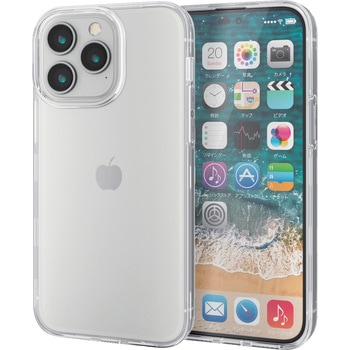 iPhone14 Pro Max ケース カバー ハード 360度全面保護 軽量 スリム カメラ周り保護 クリア エレコム