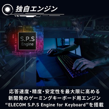 キーボード 有線 着脱式ケーブル メカニカル式(銀軸/スピードリニア) 65%サイズ 【V custom】 RGB 日本語配列 テンキーレス USB Aポート×1 エレコム