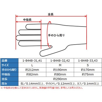 クアラテック手袋 フルエンボス パウダーフリー L 100枚入 アズワン