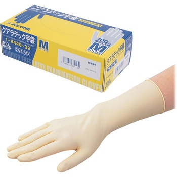 クアラテック手袋 フルエンボス パウダーフリー M 100枚入 アズワン