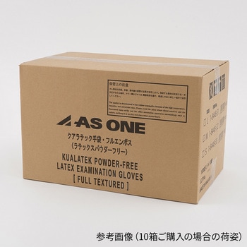 クアラテック手袋 フルエンボス パウダーフリー M 100枚入 アズワン