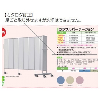 カラフルパーテーション ブルー - アズワン