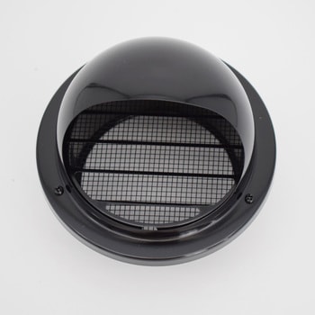 黒色塗装丸型フード LHP-ADN(網・防火ダンパー付) シルファー