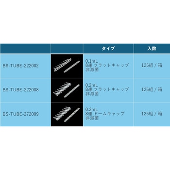 8連PCRチューブ 125セット入り 非滅菌 bitstrong