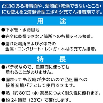 強力充てん接着剤 水中エポキシ セメダイン