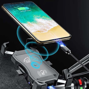 バイク用衝撃吸収 ワイヤレス充電 スマホホルダー DEF-MS4 - RIDEZ(ライズ)
