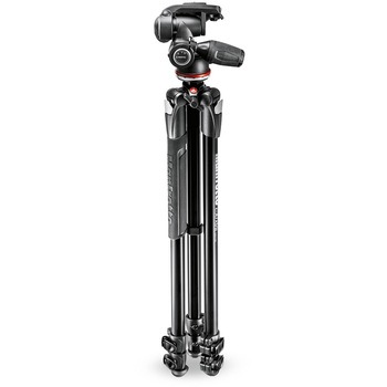 290XTRAアルミニウム3段三脚+3ウェイ雲台キット Manfrotto