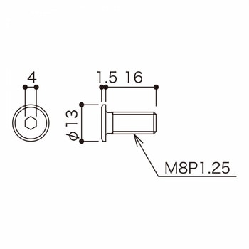ワイヤー手すり・TGR(Φ3)用固定用ボルト テンショングリッパー