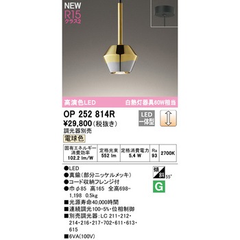 OP252814R ペンダントライト 1台 ODELIC(オーデリック) 【通販モノタロウ】