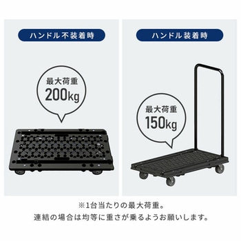 ハンドルの位置が変えられるマルチ連結平台車 日東