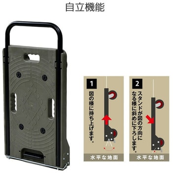 折りたたみ台車 ブレーキ付き 軽量 静音キャスター (積載荷重100kg)
