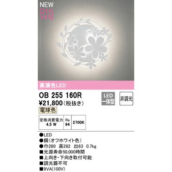 OB255160R ブラケットライト オーデリック(ODELIC) 電球色 2700K Ra94