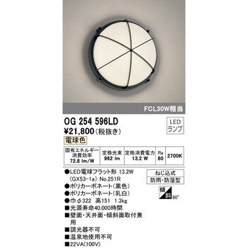 OG254596LD ポーチライト 1台 オーデリック(ODELIC) 【通販サイト