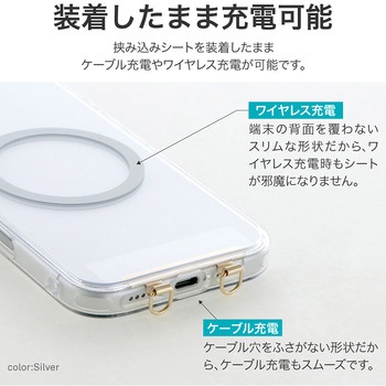 スマートフォン(汎用)「STRAP SHEET」 挟み込みシートステンレス2口タイプ LEPLUS NEXT