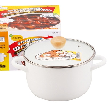 カリーシェフ ホーローガラス蓋付カレー鍋 パール金属