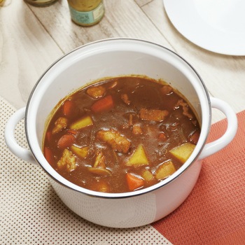 カリーシェフ ホーローガラス蓋付カレー鍋 パール金属