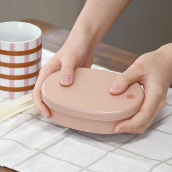 抗菌クリーンコートちいさなお弁当箱 小判 パール金属