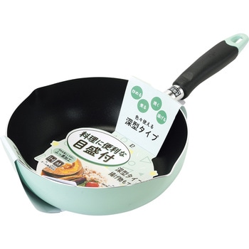 ふっ素加工IH対応目盛付料理フライパン パール金属