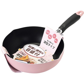 ふっ素加工IH対応目盛付料理フライパン パール金属