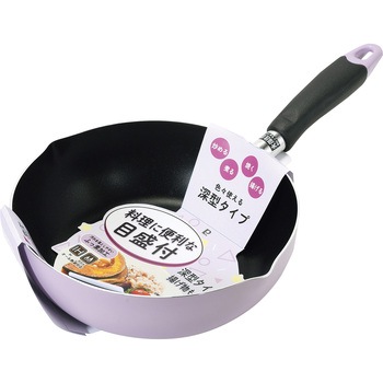 ふっ素加工IH対応目盛付料理フライパン パール金属