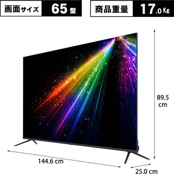 <アペックス>65型4K対応液晶モニター(4K対応/HDMI3系統搭載/壁掛け対応) APEX