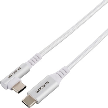 USB Type-C ケーブル ( USB-C to C ) L字 PD 60W 急速充電 ナイロンメッシュ エレコム