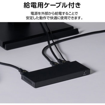 HDMI切替器 5入力1出力 セレクター 4K 60Hz HDMI2.0b 手動/自動 切り替え リモコン付き エレコム