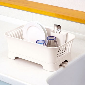 ブランキッチン PC.水切りバスケット 水が流れるトレー パール金属