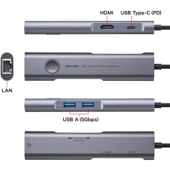 ドッキングハブ_USB TypeC サンワサプライ