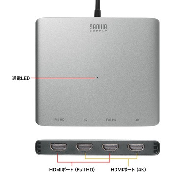 USB変換アダプタ_USB3.2-HDMI_4K対応 サンワサプライ