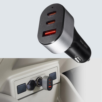 カーチャージャー_USB Power Delivery対応_67W サンワサプライ