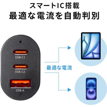 カーチャージャー_USB Power Delivery対応_67W サンワサプライ