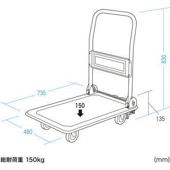 台車_ストッパー付き サンワサプライ