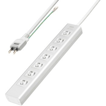電源タップ_抜け止めシャッター サンワサプライ