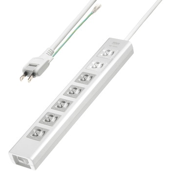 電源タップ_抜け止めシャッター サンワサプライ