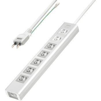 電源タップ_抜け止めシャッター サンワサプライ