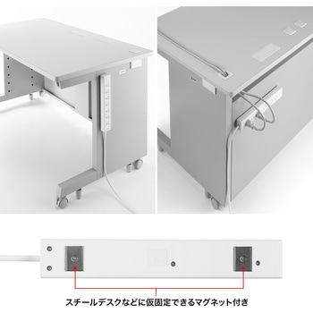 電源タップ_抜け止めシャッター サンワサプライ