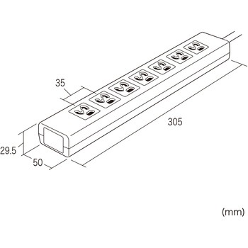 電源タップ_抜け止めシャッター サンワサプライ