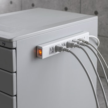 電源タップ_抜け止めシャッター サンワサプライ