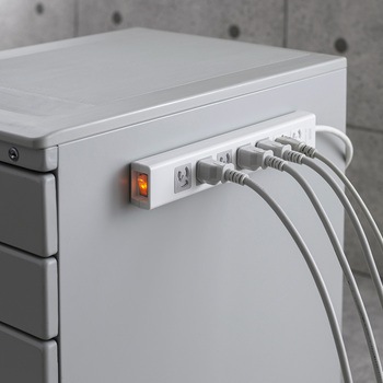 電源タップ_抜け止めシャッター サンワサプライ