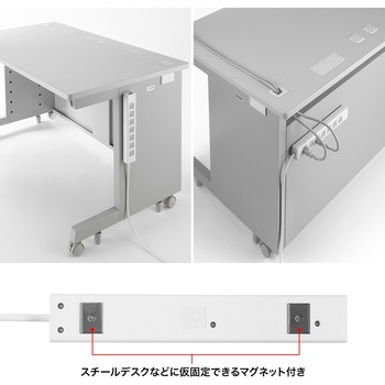 電源タップ_抜け止めシャッター サンワサプライ