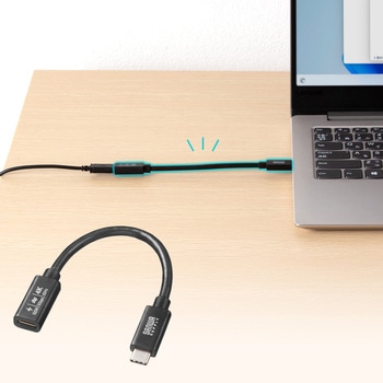 USB TypeC延長ケーブル_USB 5Gbps_PD100W対応 サンワサプライ