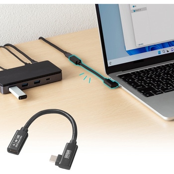 USB TypeC延長ケーブル_USB 5Gbps_PD100W対応 サンワサプライ