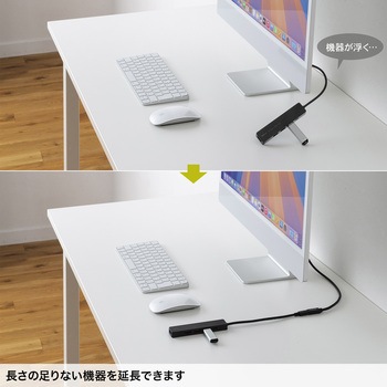 USB TypeC延長ケーブル_USB 5Gbps_PD100W対応 サンワサプライ
