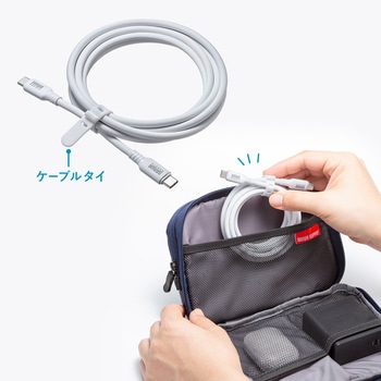 USB TypeCケーブル_USB2.0_PD240W対応 サンワサプライ