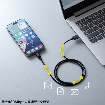 USB TypeC-Aケーブル_USB2.0 サンワサプライ