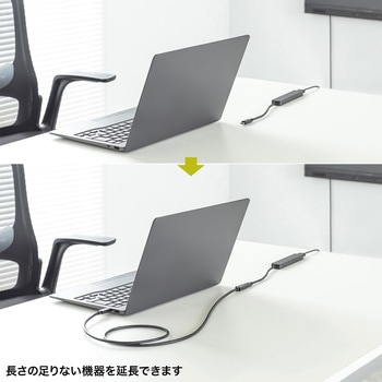 USB TypeC延長ケーブル_USB 5Gbps_PD100W対応 サンワサプライ