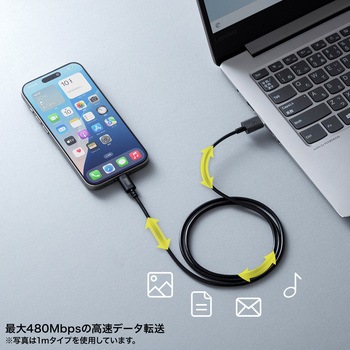 USB TypeC-Aケーブル_USB2.0 サンワサプライ