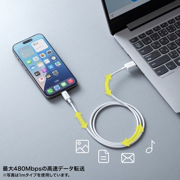 USB TypeC-Aケーブル_USB2.0 サンワサプライ